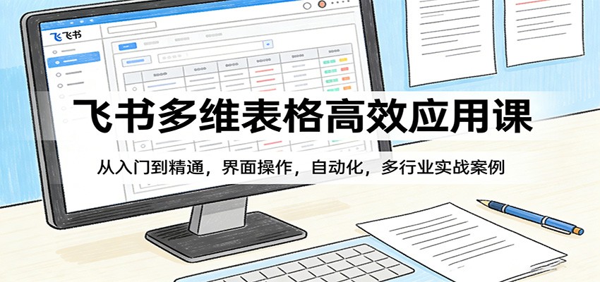 飞书多维表格高效应用课：从入门到精通，界面操作，自动化，多行业实战案例-云顶