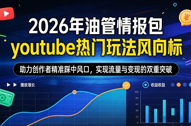 2026年油管情报包，youtube热门玩法风向标，助力创作者精准踩中风口，实现流量与变现的双重突破(更新0330)-云顶