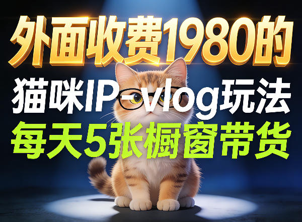 宠物赛道猫咪IP-vlog玩法,26条视频涨粉29W,每天5张橱窗带货拆解-云顶