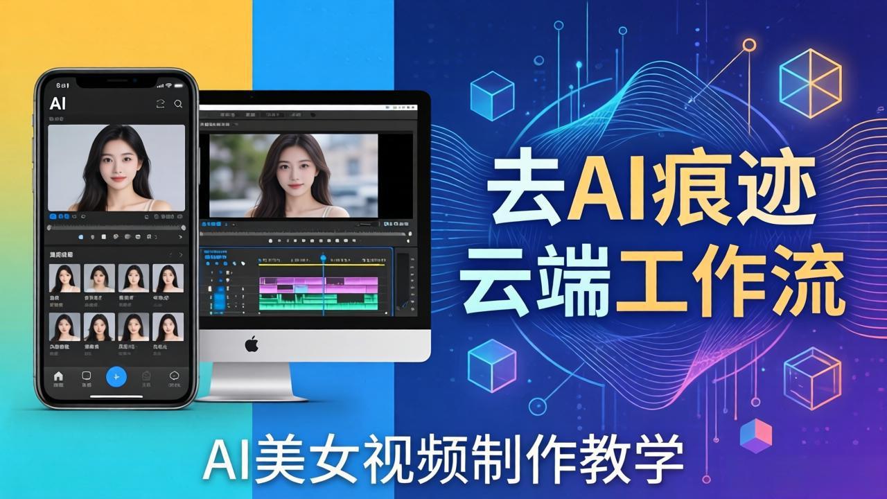 AI美女视频制作教学：去AI痕迹，云端工作流出图，手机电脑均可，不需要配置-云顶