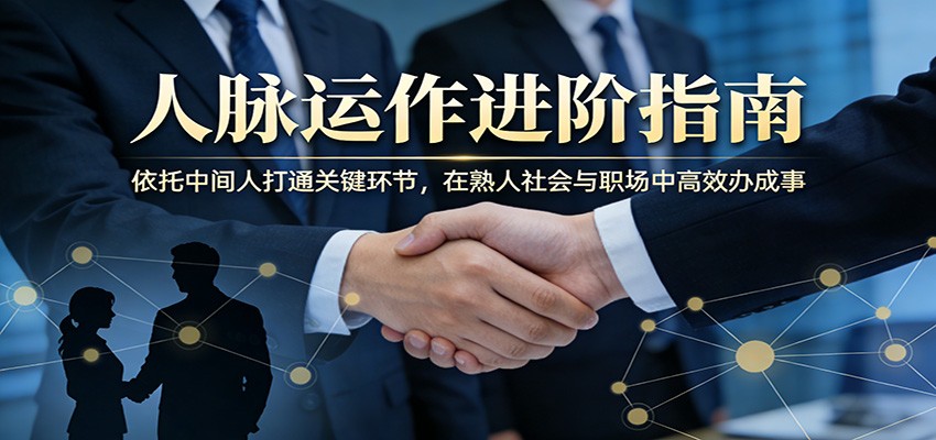 付费文章：人脉运作进阶指南，依托中间人打通关键环节，在熟人社会与职场中高效办成事-云顶