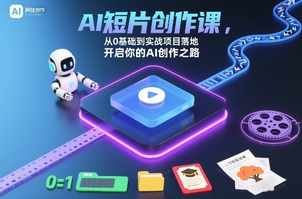 AI短片创作课，从0基础到实战项目落地，开启你的AI创作之路(更新0411)-云顶
