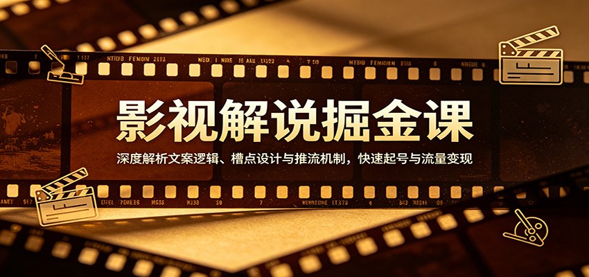 影视解说掘金课：深度解析文案逻辑、槽点设计与推流机制，快速起号与流量变现-云顶