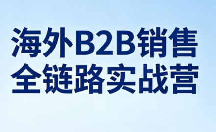 雨哥·海外B2B销售全链路实战营-云顶