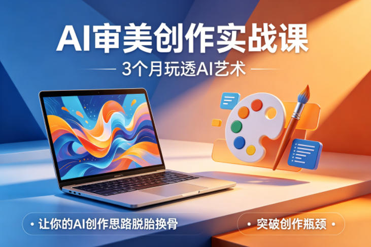 AI审美创作实战课，3个月玩透AI艺术，让你的AI创作思路脱胎换骨，突破创作瓶颈-云顶