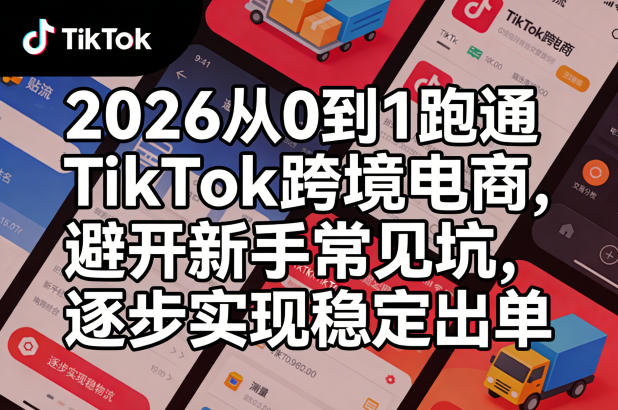 2026从0到1跑通TikTok跨境电商，避开新手常见坑，逐步实现稳定出单(更新0414)-云顶