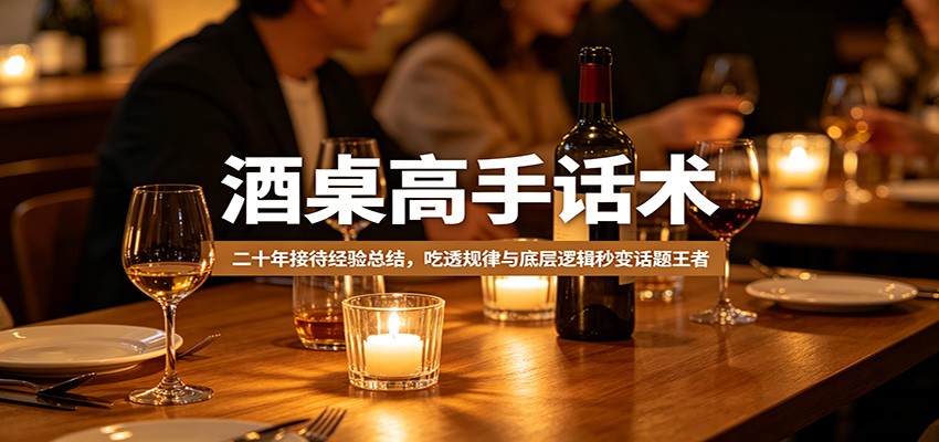 酒桌高手话术：二十年接待经验总结，吃透规律与底层逻辑秒变话题王者-云顶