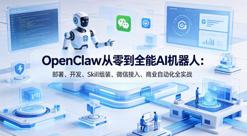 OpenClaw从零到全能AI机器人：部署、开发、Skill组装、微信接入、商业自动化全实战-元界