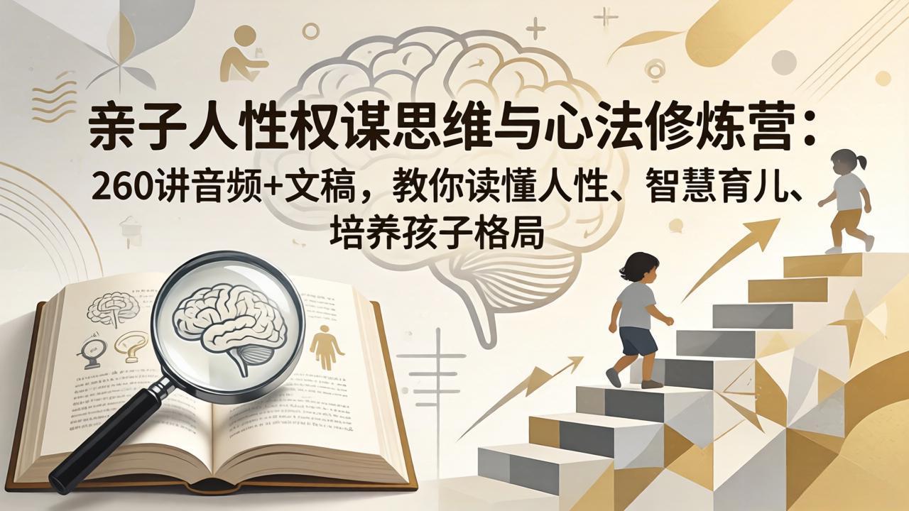 亲子人性权谋思维与心法修炼营：260讲音频+文稿，教你读懂人性、智慧育儿、培养孩子格局-元界