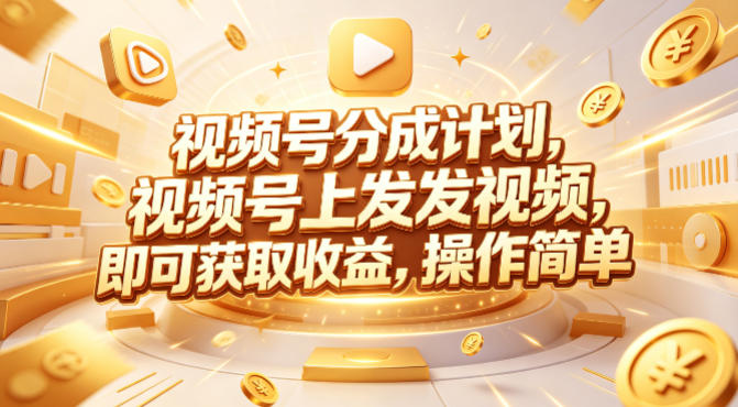 视频号分成计划，599元众筹的Red团队课程，视频号上发发视频，即可获取收益，操作简单-元界