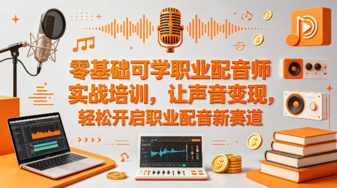 零基础可学职业配音师实战培训，让声音变现，轻松开启职业配音新赛道-元界