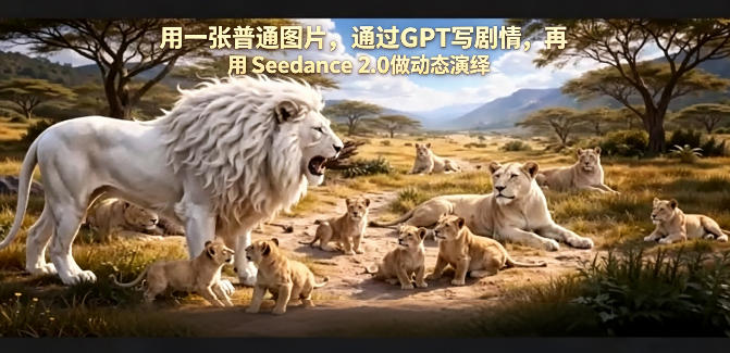 用一张普通图片，通过GPT写剧情，再用Seedance 2.0做动态演绎，居然能生成迪士尼风格搞笑动画-元界