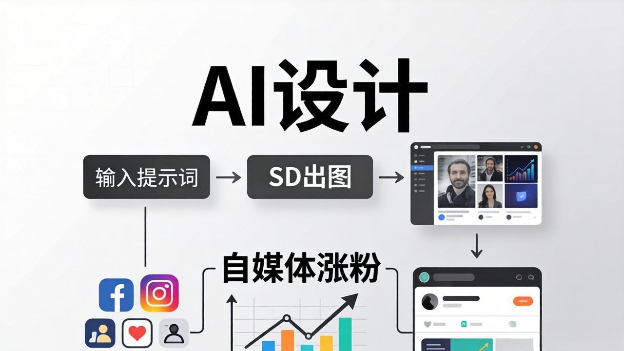 人人都是AI设计师：SD出图+自媒体涨粉一站教学，告别图文素材焦虑，AI设计让你轻松避开内卷-元界