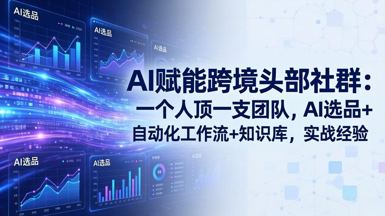 AI赋能跨境头部社群-更新4月23：一个人顶一支团队，AI选品+自动化工作流+知识库，实战经验-元界