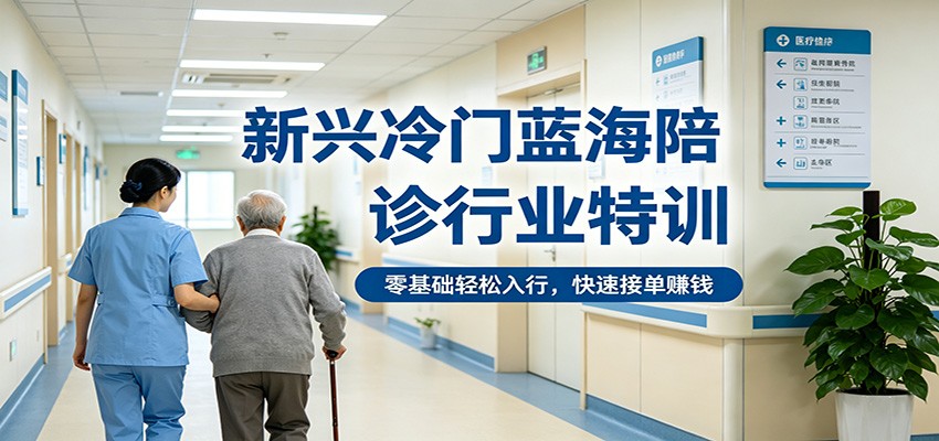 新兴冷门蓝海陪诊行业特训，零基础轻松入行，快速接单赚钱-元界
