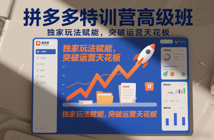 拼多多特训营高阶班，独家玩法赋能，突破运营天花板(更新26年4月24日)-元界