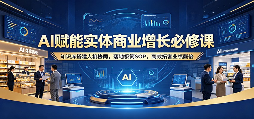 AI赋能实体商业增长必修课：知识库搭建人机协同，落地极简SOP，高效拓客业绩翻倍-元界