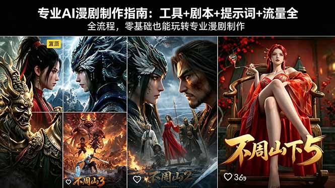 专业AI漫剧制作指南：工具+剧本+提示词+流量全流程，零基础也能玩转专业漫剧制作-元界