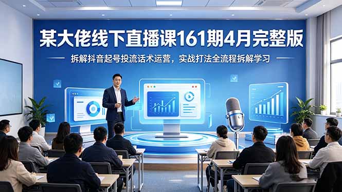 某大佬线下直播课161期4月完整版，拆解抖音起号投流话术运营，实战打法全流程拆解学习-元界