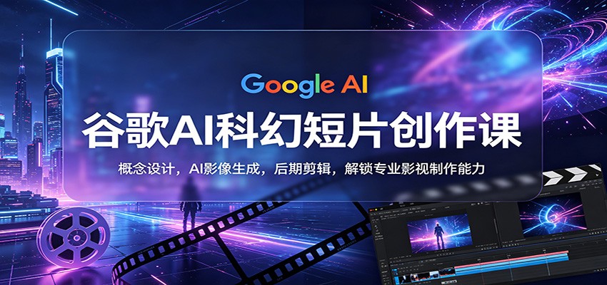 谷歌AI科幻短片创作课：概念设计，AI影像生成，后期剪辑，解锁专业影视制作能力-元界