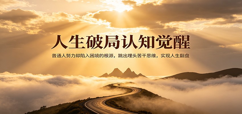 人生破局认知觉醒，普通人努力却陷入困境的根源，跳出埋头苦干思维，实现人生翻盘-元界