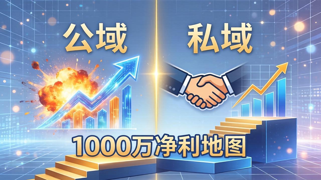 公域玩命出爆款，私域悄悄做成交：这套AI内训课，2026给你打通1000万净利的地图-元界