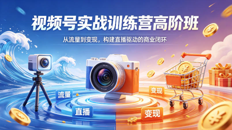 视频号实战训练营高阶班，从流量到变现，构建直播驱动的商业闭环(26年4月)-元界