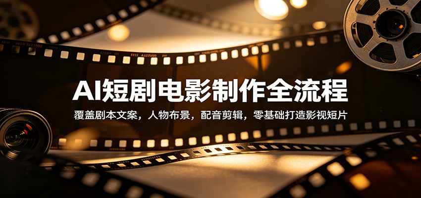 AI短剧电影制作全流程：覆盖剧本文案，人物布景，配音剪辑，零基础打造影视短片-元界