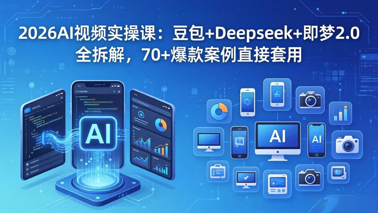 2026AI视频实操课：豆包+Deepseek+即梦2.0全拆解，70+爆款案例直接套用-元界