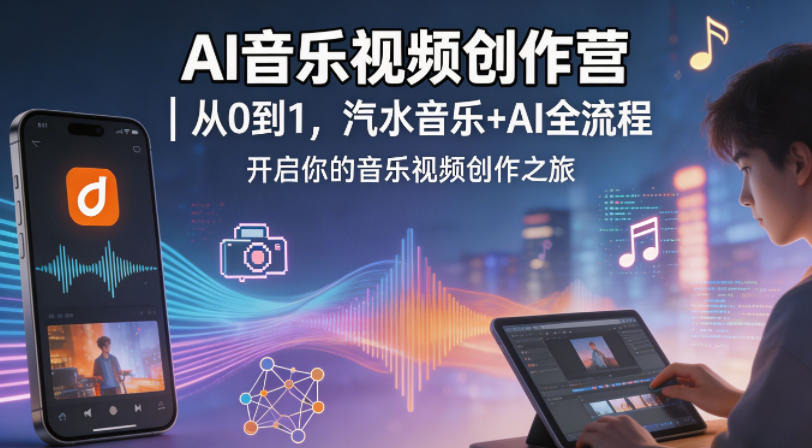 AI音乐视频创作营｜从0到1，汽水音乐+AI全流程，开启你的音乐视频创作之旅-元界