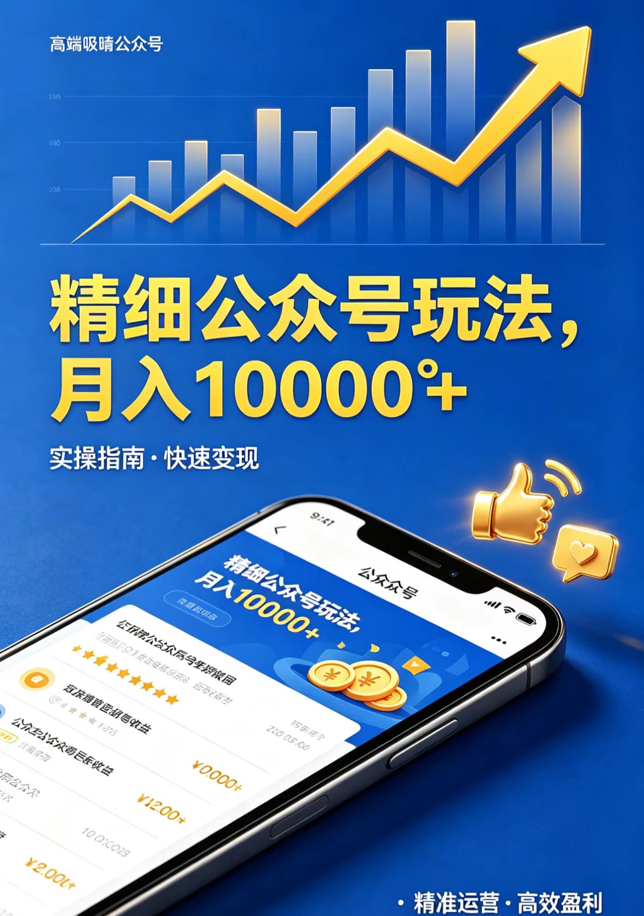 精细公众号玩法，月入10000+，实操指南，快速变现-元界