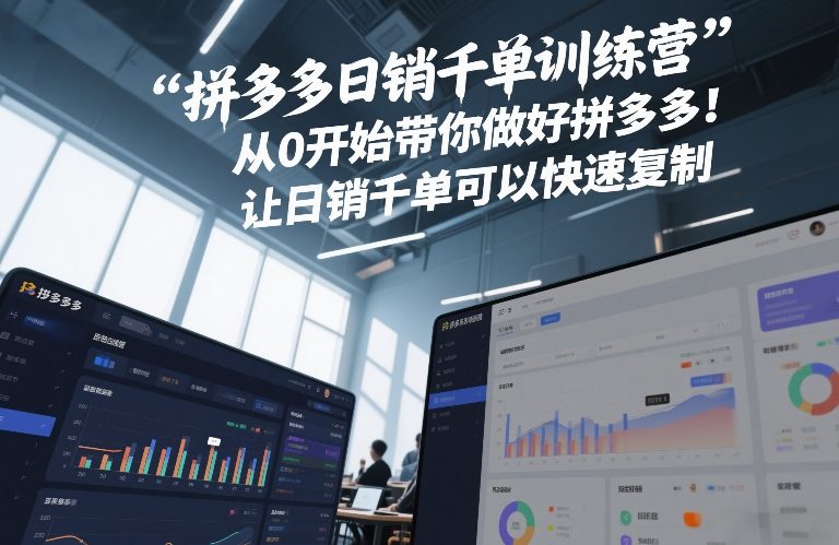 拼多多日销千单训练营，从0开始带你做好拼多多，让日销千单可以快速复制(更新26年4月)-元界