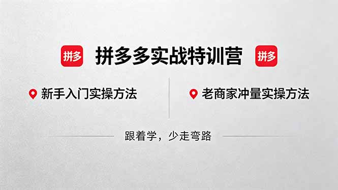 拼多多实战特训营(更新5月3-元界