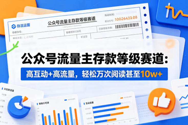 公众号流量主之存款等级赛道，高互动+高流量，轻松达到万次阅读，甚至10w+-元界